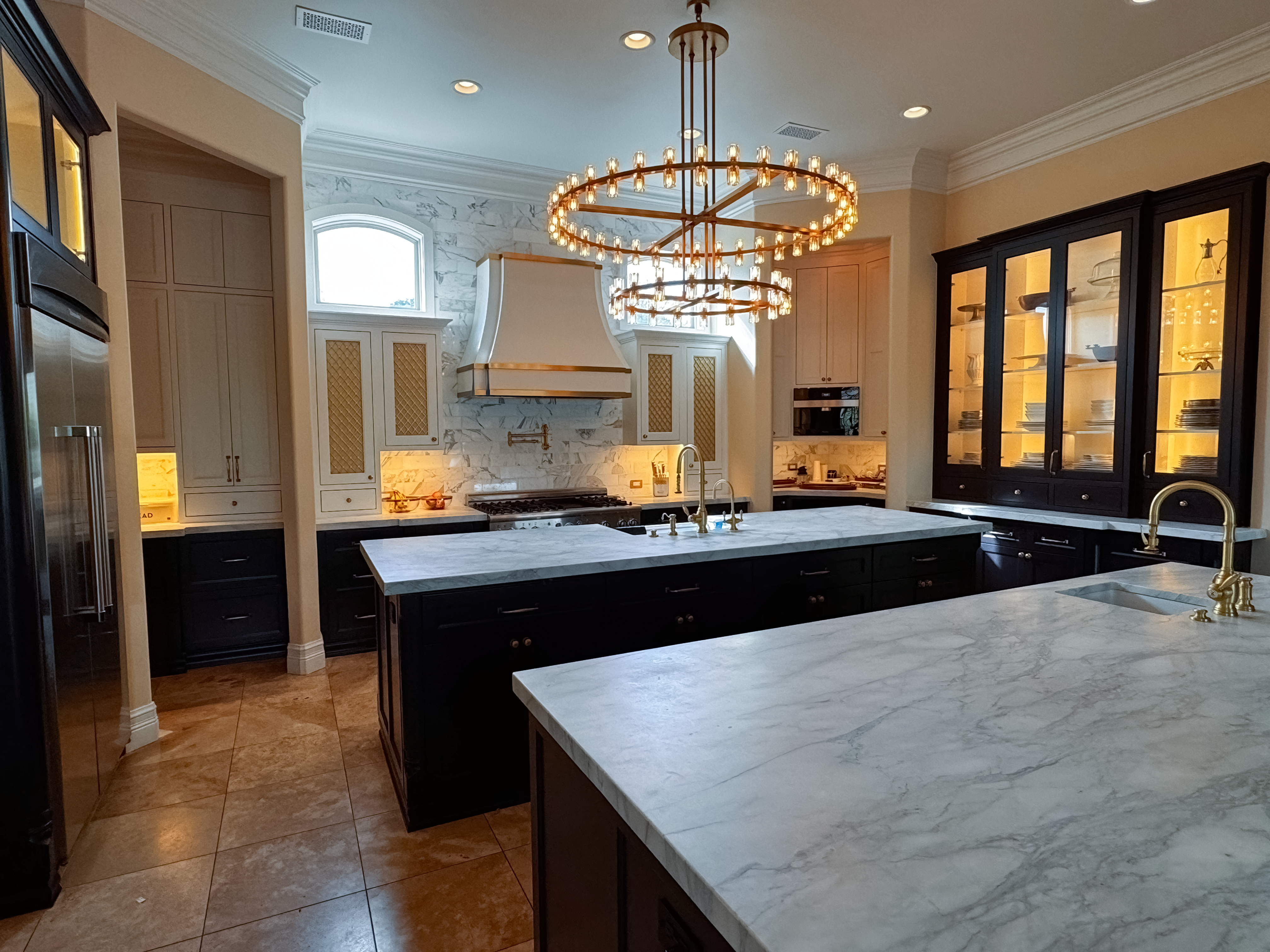 Calacatta marble and Armac Martin brass in the morning light