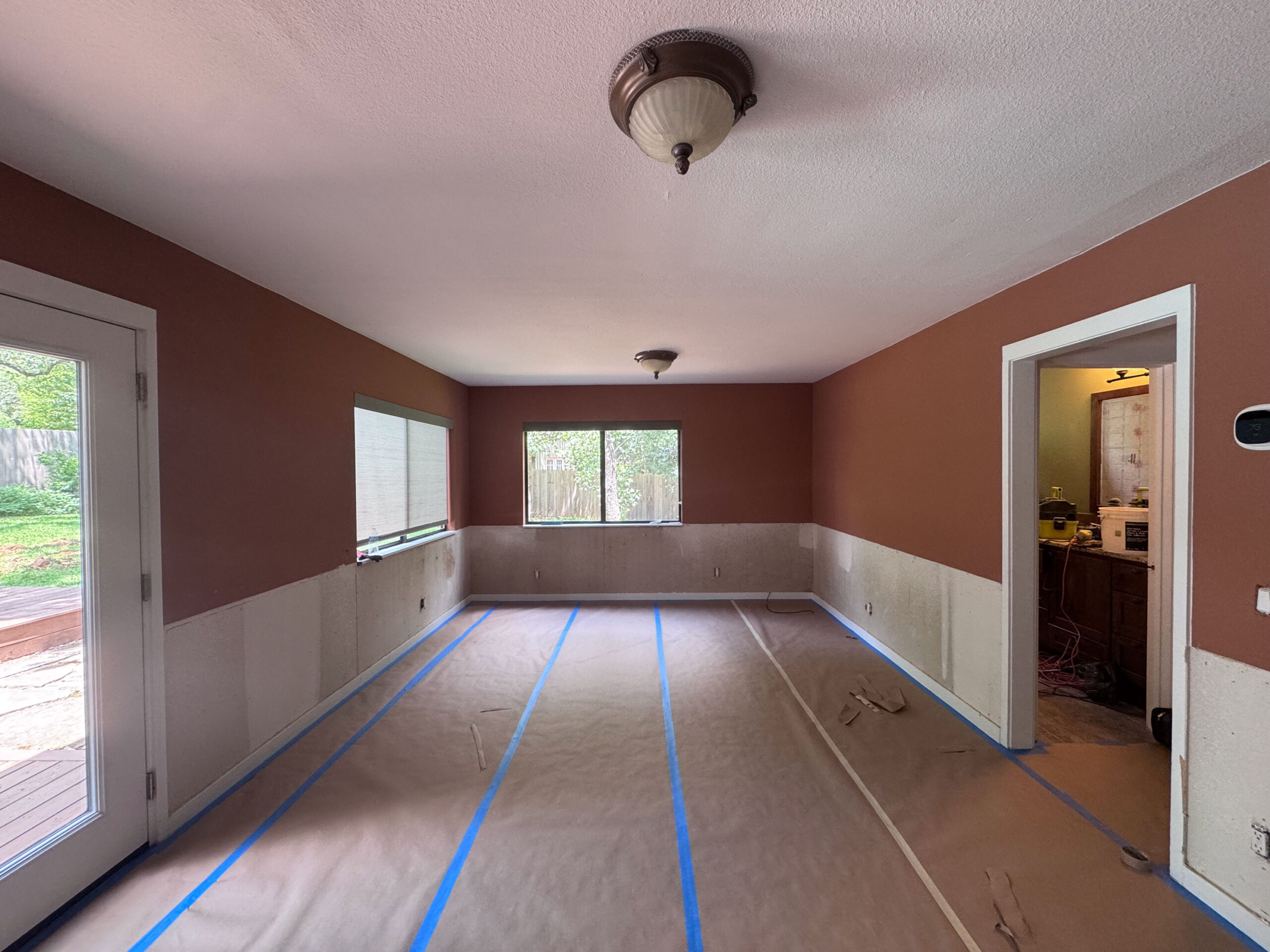 The game room before