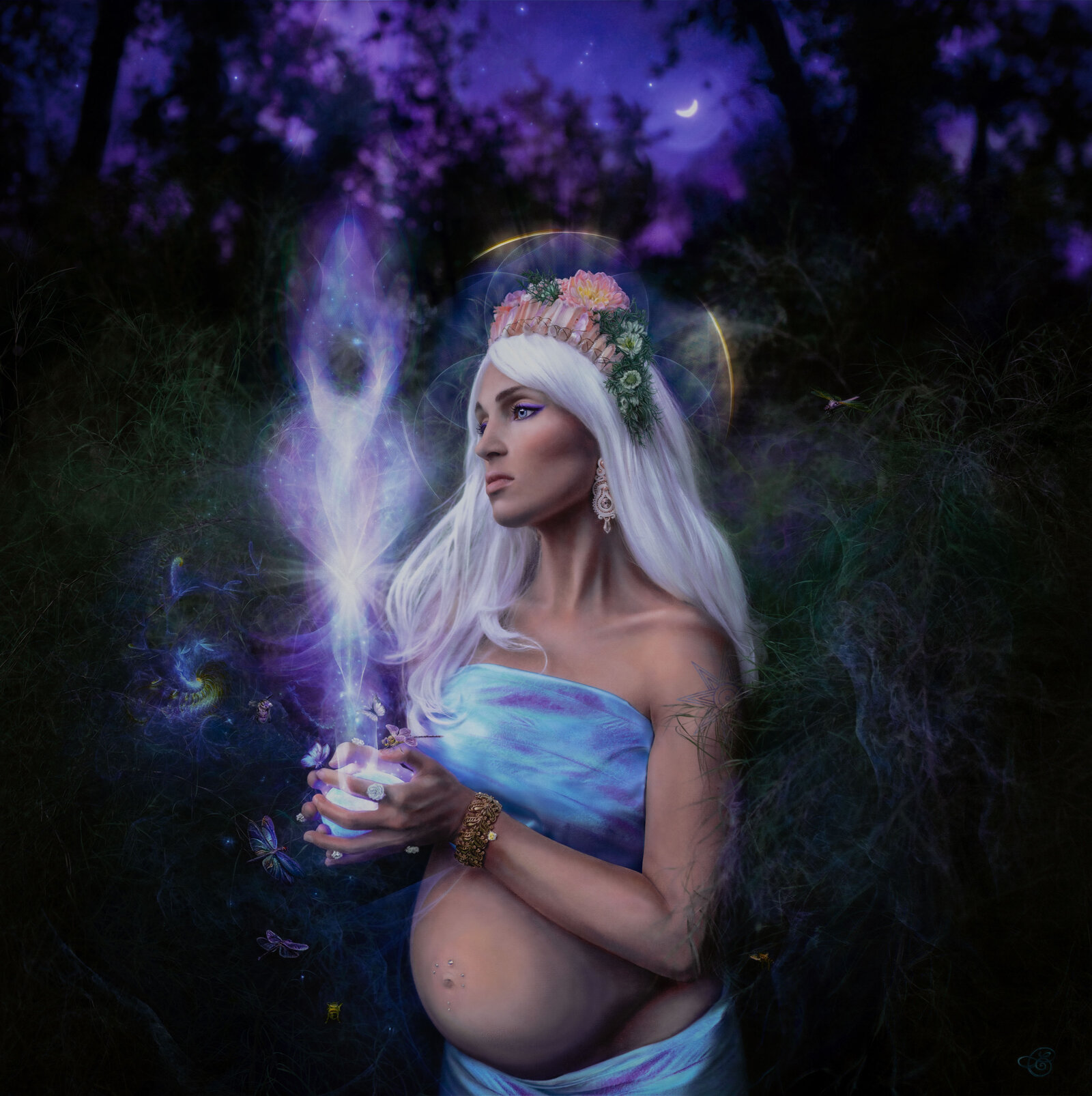 The Divine Mother: Demeter, full view of the painting
