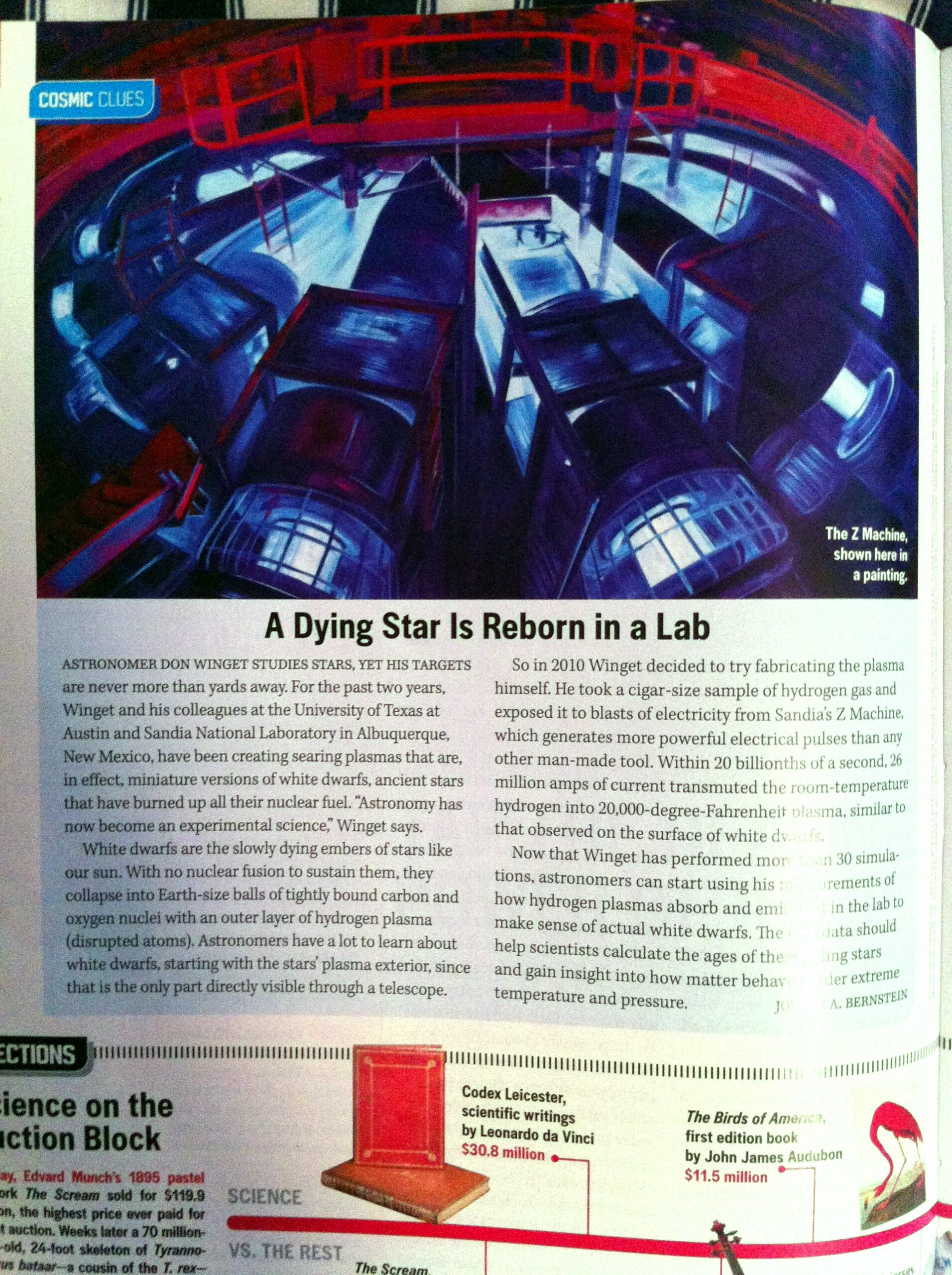 Portrait of Z as printed in Discover Magazine, 2012, accompanying the article A Dying Star Is Reborn in a Lab