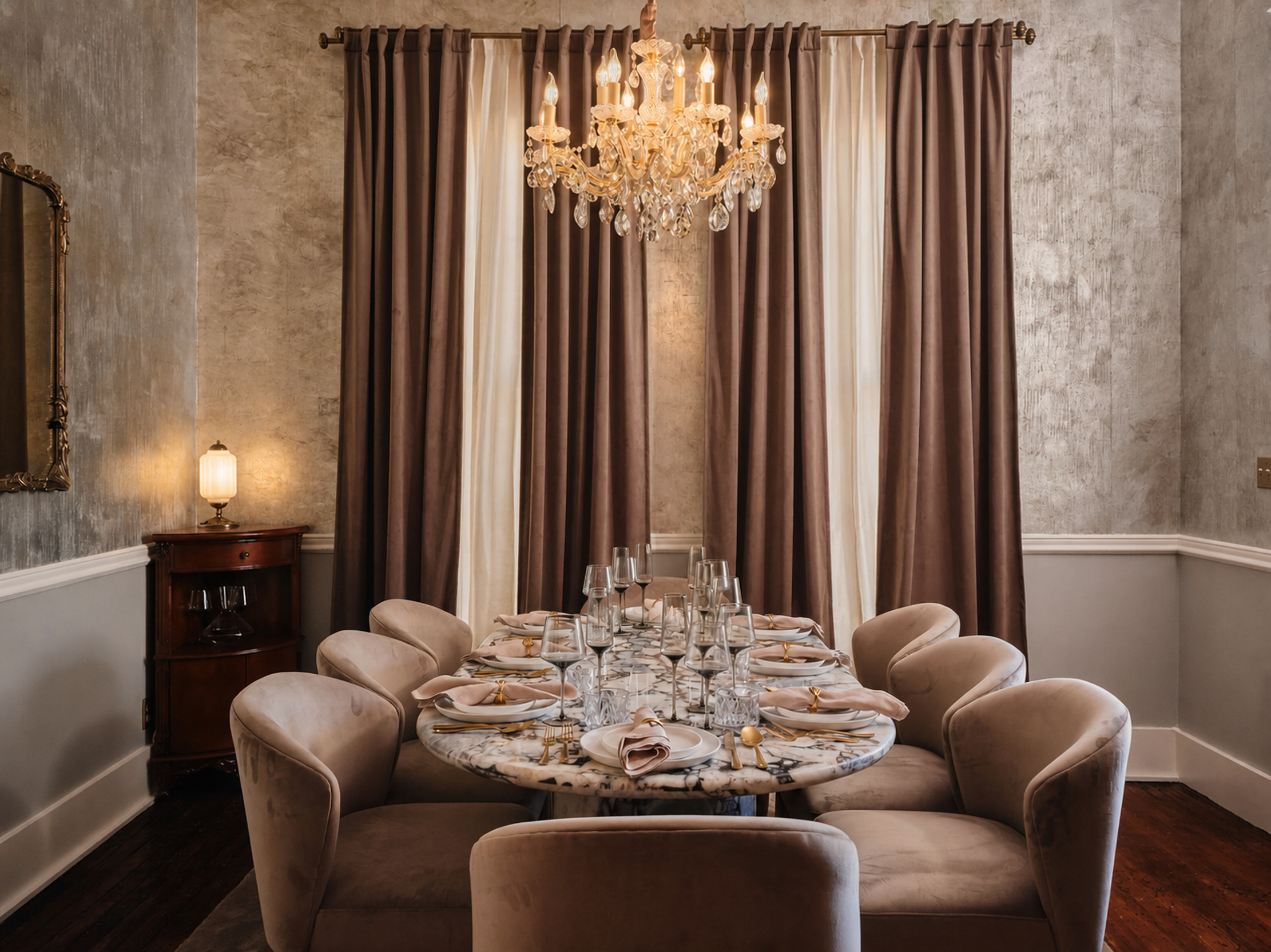The dining room by candlelight