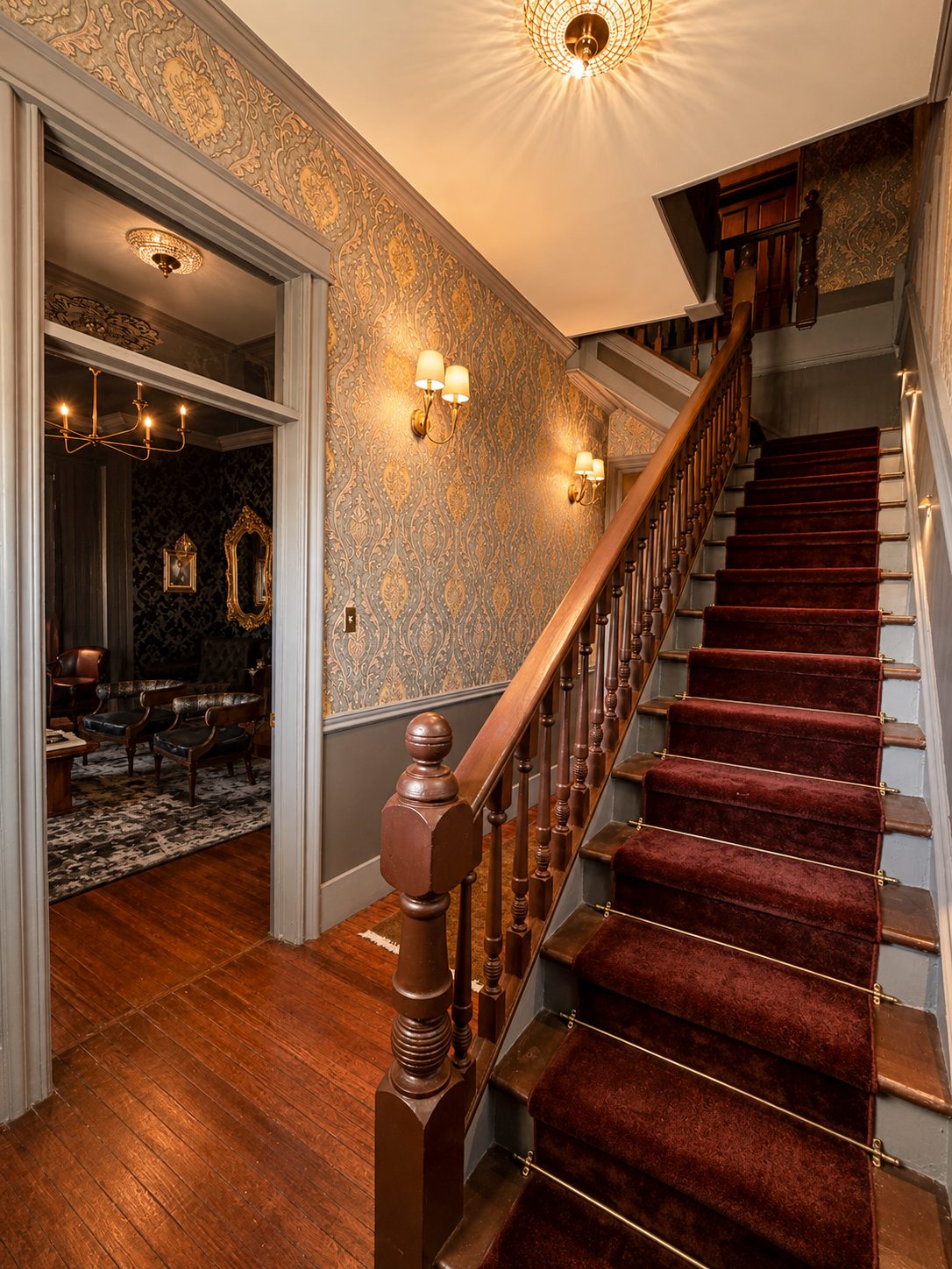 The hall, and the salon beyond