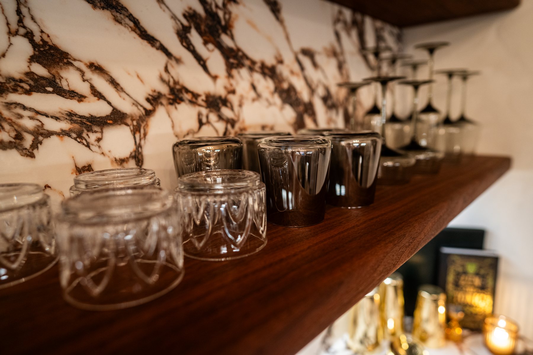 A detail of the counter and copper